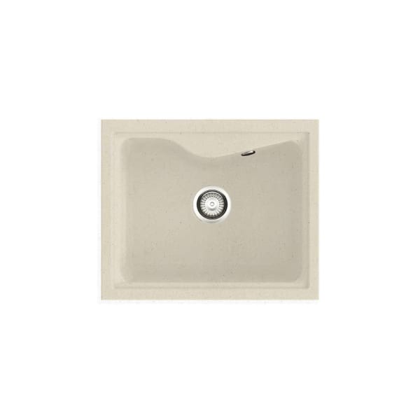 PoaLGi - fregadero 62x51 cm city beige - 1 cubeta