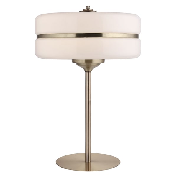 Lámpara de mesa lumineca sarod 40x60 cm blanco y dorado
