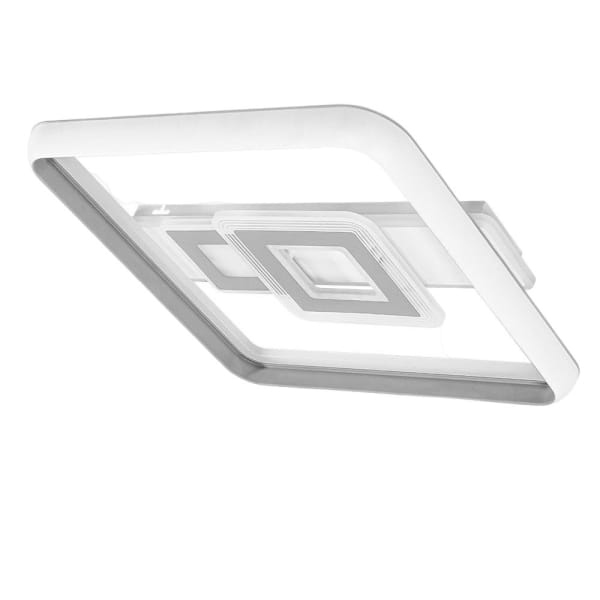Plafon LED 80w sucre 3000-4000-6500k branco/cinza 7x51x51 cm