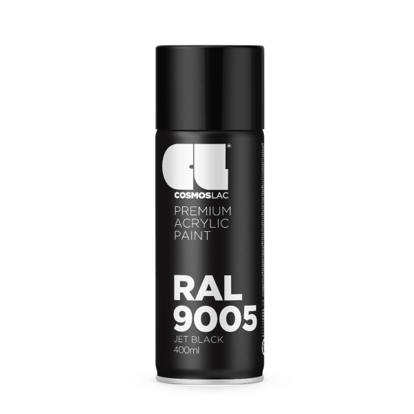 Spray premium acrylic mate ral  400 ml (ral 9005 negro intenso)