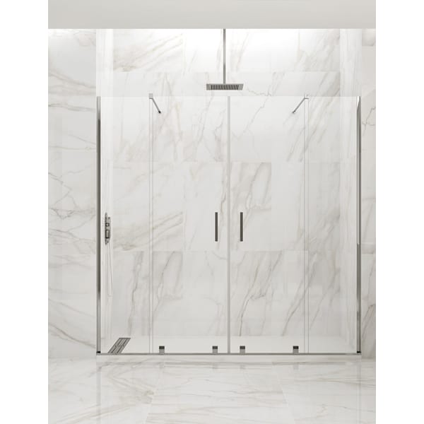 Resguardo de chuveiro ALLSTONE HIDRA 2+2 Sem perfil 132-142 cm