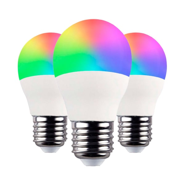 Pack 3 lâmpadas led spotlight led smart wifi e27 5w 450lm rgbww regulável