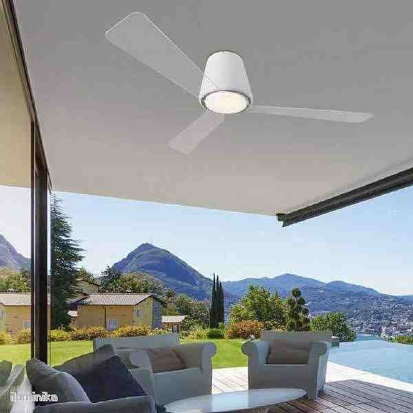 Ventilador DC para exterior led  GARBI blanco LEDS-C4