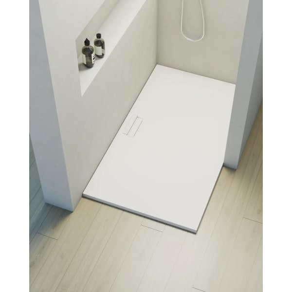 Plato de ducha poalgi - 80x180 cm - blanco - serie shile - extraplano