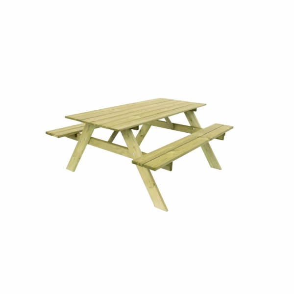 Mesa de piquenique em madeira 165x154x75 cm essential (6-8 pax)