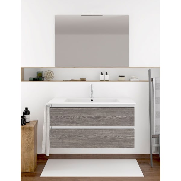 Mueble de baño ibiza con lavabo y espejo 75x45cm combi
