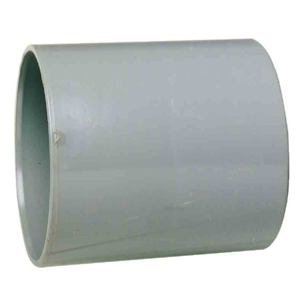 Manguito de pvc con tope interior hembra/hembra ø 50 mm