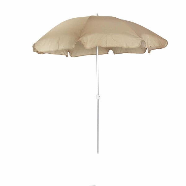 Parasol de jardín en aluminio chillvert gandía ø180 cm camel anti uv 25 lon