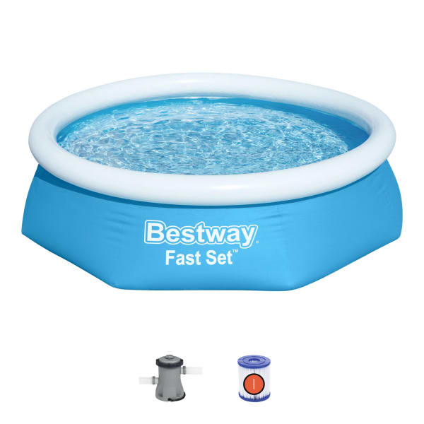 Conjunto de piscina insuflável redonda bestway® fast set™ 2,44 m x 61