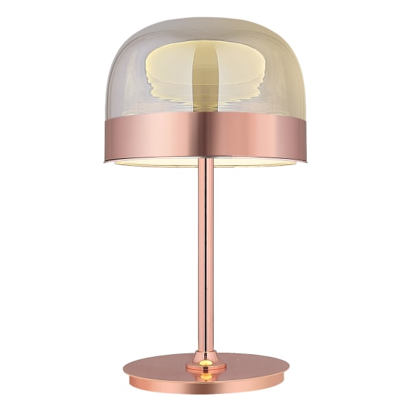 Lámpara de mesa lumineca raychel 24x43 cm oro rosa