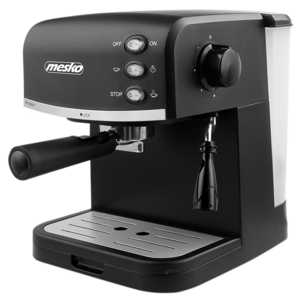 Cafetera espresso manual 15 bares 1,5 l, braz mesko ms 4409 negro 850w