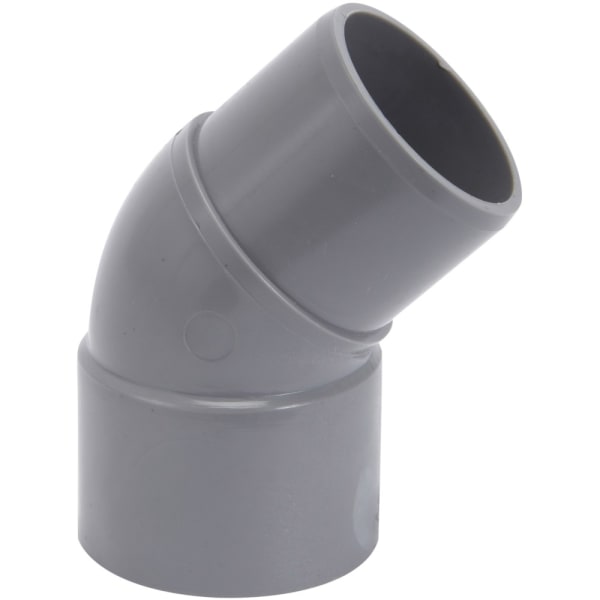 Codo 45° pvc para pegar, hembra / macho, d.32