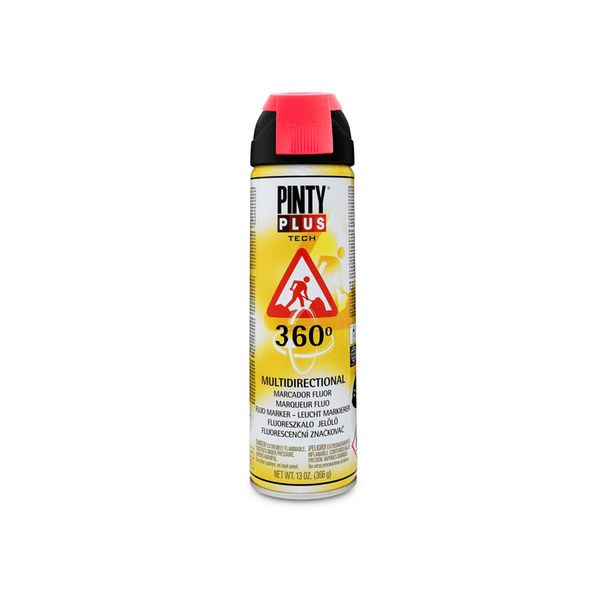 Spray marcador fluor 360º rojo 500 ml