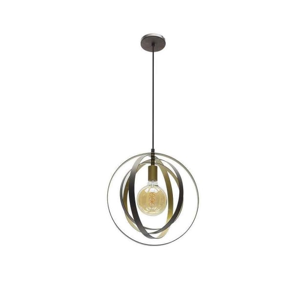 Fabrilamp 157191077 | pingente de renda 1xE27 marrom/ouro regx37x37 cm