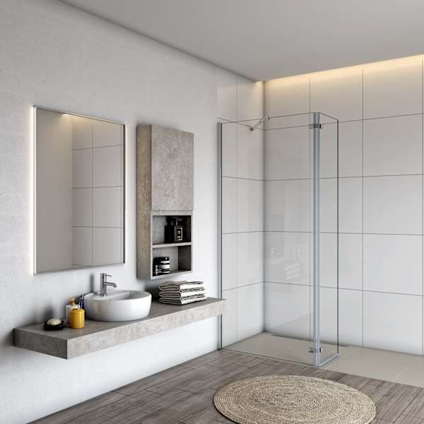 Panel de ducha con bisagra+giratorio,barra 70-120cm,([78-80]+40)x200cm