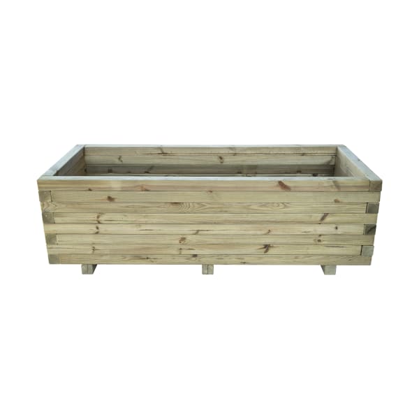 Jardinera rectangular madera 150x50x40 cuadradillo autoclave-madelea