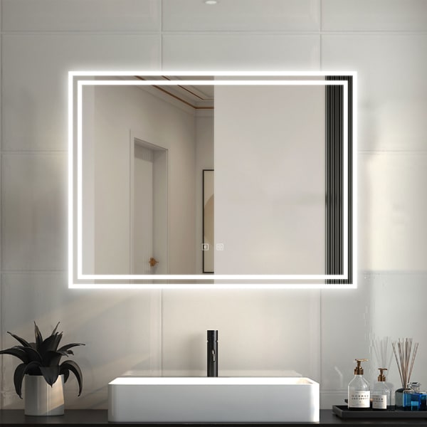 Espejo de baño led 80×60cm＋bluetooth＋antivaho