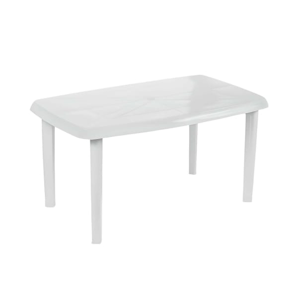 Mesa de resina oval/rectangular vistara blanco 140x85x72cm o91