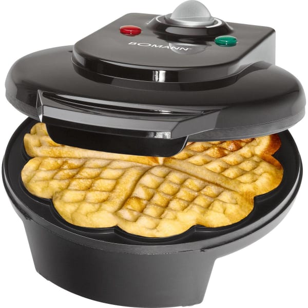 Máquina de waffles, 5 waffles em forma de cor bomann wa 5018 cb preto 1200w