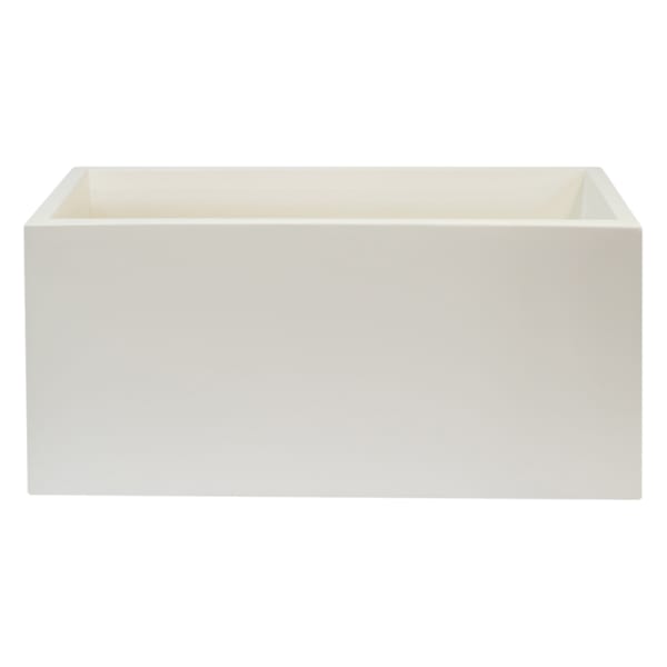 WellHome Macetero  de polietileno blanco 60x20x20 cm