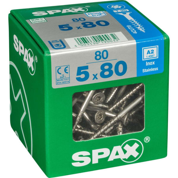 Tirafondo cabeza plana TRX - XL - 5x80 mm