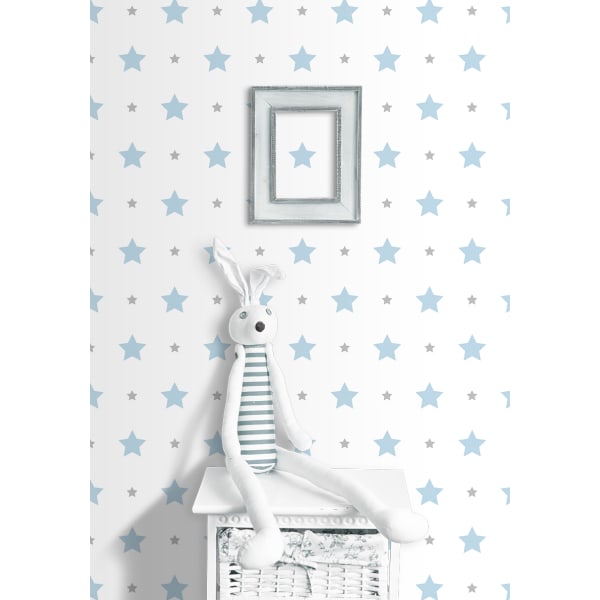 Papel pintado estrellas azul