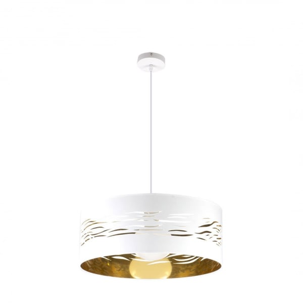 Fab 157795075 | pingente nevoeiro 1xE27 branco/ouro branco regx50x50 cm