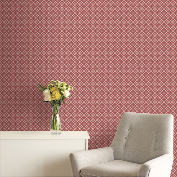 Papel pintado texturizado tnt medallon burdeos