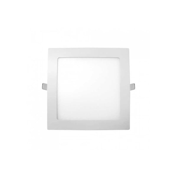 Downlight led ultraslim encastrável quadrado 12w 450lm 10,5x10,5cm branco