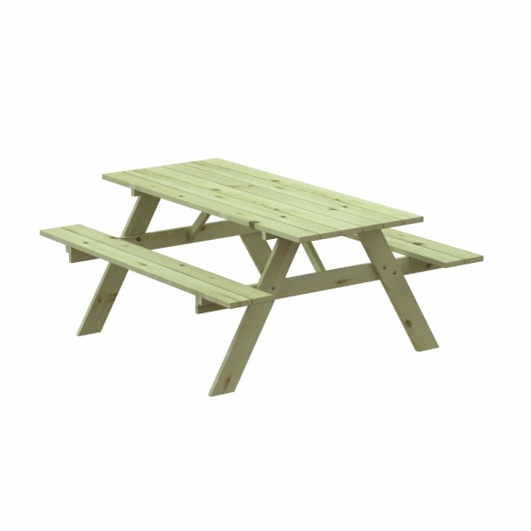 Mesa picnic de madera tratada solid 28 mm gardiun con banco 177x151x77 cm 6