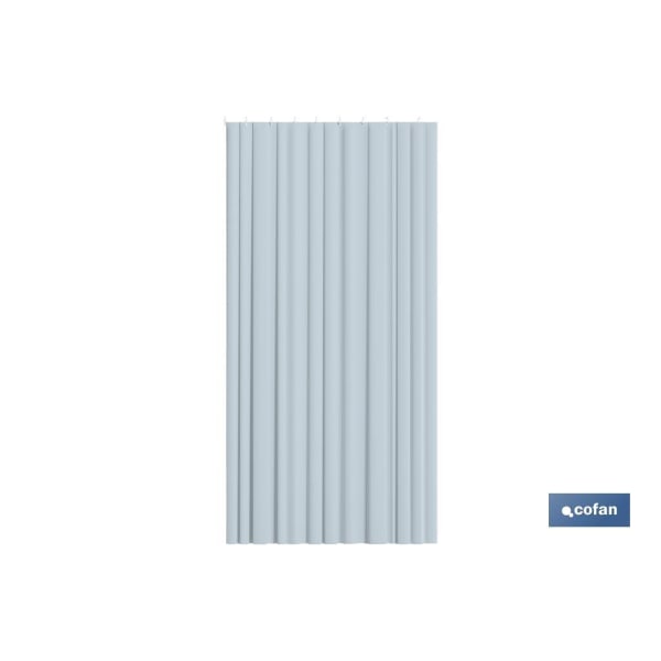 Cortina de Baño Impermeable | 8 anillas | 1,40 x 2 cm | Color azul