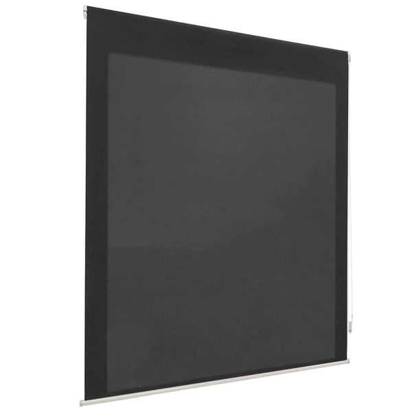 Home mercury - estor enrollable translúcido liso (100x180 cm, negro)