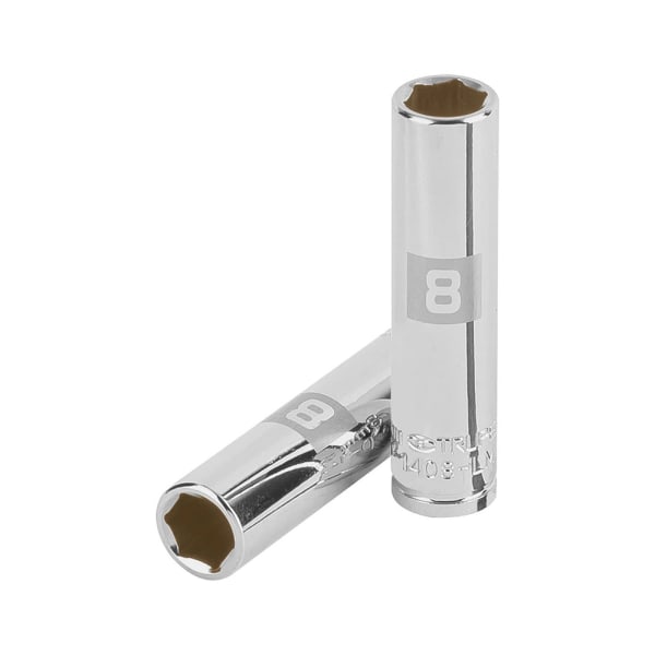 Llave vaso hexagonal larga, cuadro 1/4" - 8 mm
