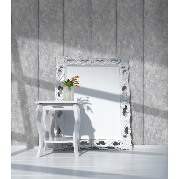 Papel pintado tnt textura cemento raya gris