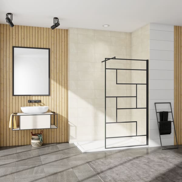Painel de duche serigrafada,vidro easyclean 8mm,barra 70-120cm,70x200cm