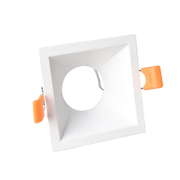 Foco embutido confort quadrado branco wonderlamp 1xgu10 ø81mm