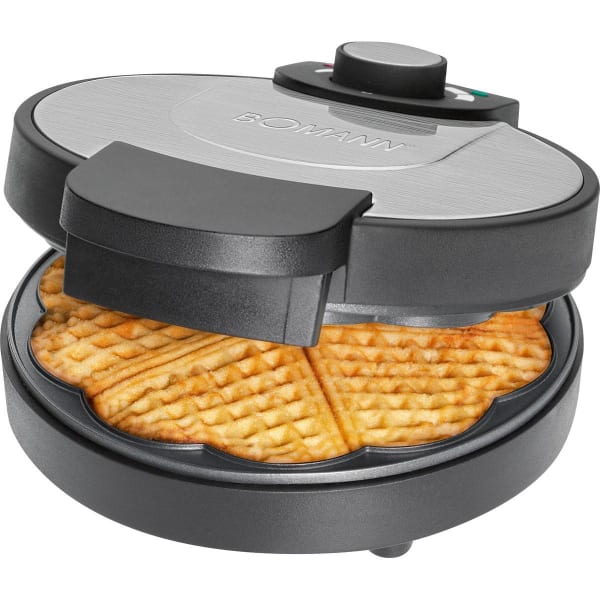 Máquina de waffles, 5 waffles em forma de cor bomann wa 1365 cb cinza 1000w