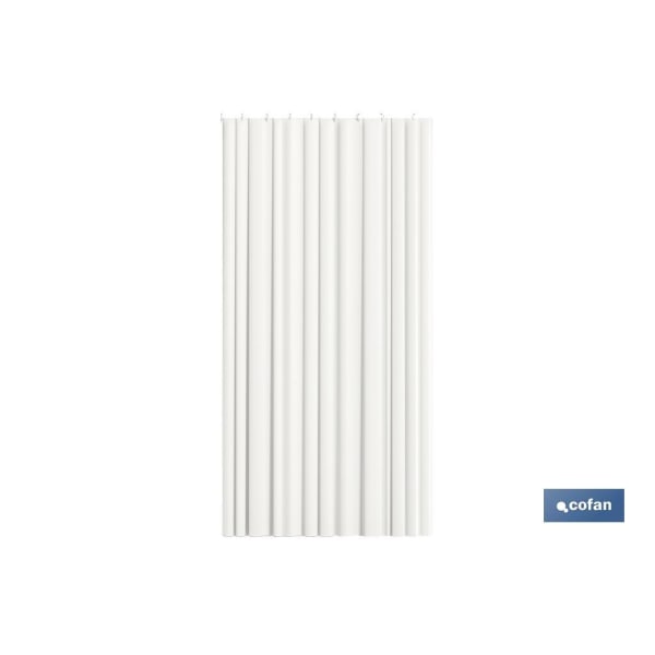 Cortina de Baño Impermeable | 12 anillas | 2,20 x 2 cm | Color blanco