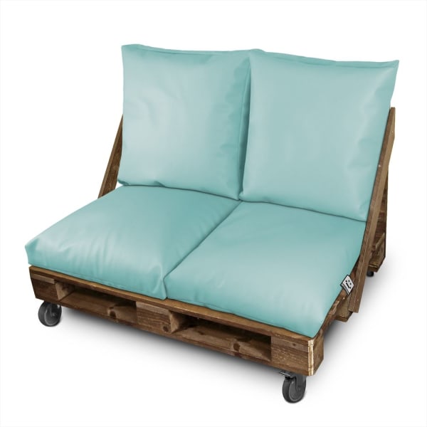 Cojín multiusos suelo o respaldo o asiento para palets exterior azul cielo