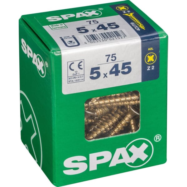 Tirafondo cabeza plana Yellox - L - 5x45 mm