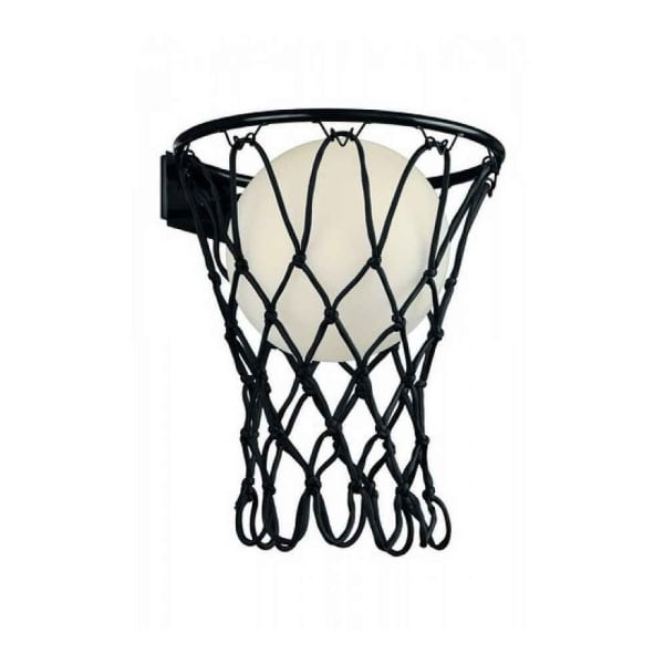 Aplique pared basketball negro  30cm