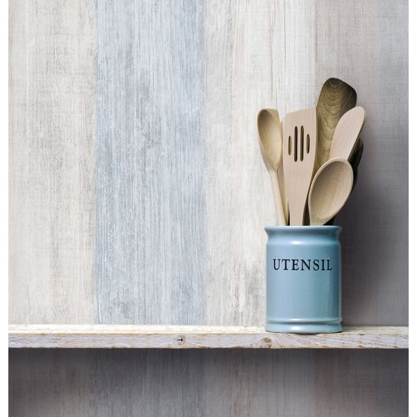 Papel pintado tnt textura madera decapé gris