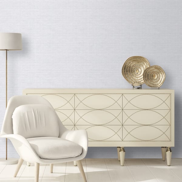 Papel pintado tnt textura cosido ondulante gris frio