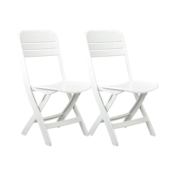 Pack 2 cadeira dobrável bliss branco 52x40x82cm o91