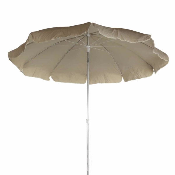 Parasol de jardín en aluminio chillvert hampton ø240 cm beige anti uv 50 ol