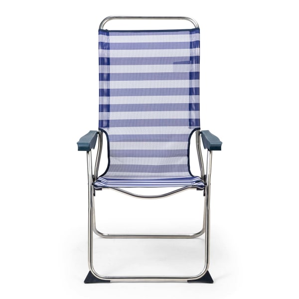 Cadeira de praia jogável solenny 5 posições com backup anatômico 67x63