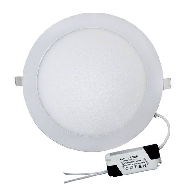 Downlight LED extraplano blanco 18w luz fría 6000ºk wonderlamp ø220mm