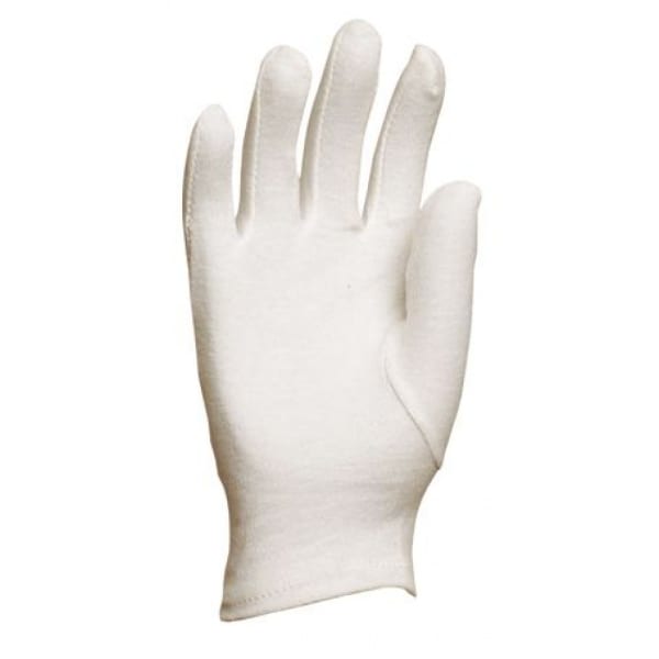 5 pares de luvas de aLGodão branco tamanho 10 - outifrance