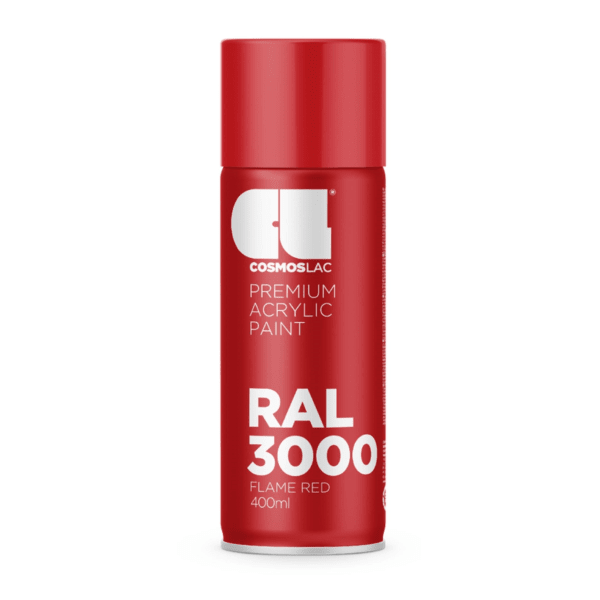 Spray premium acrylic brillante ral  400 ml (ral 3000 rojo vivo)