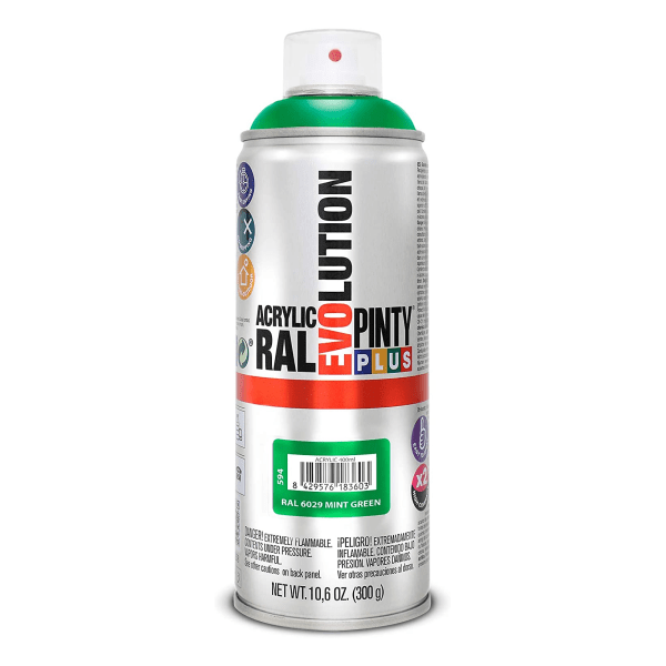 Spray acrilico brillante pintyplus ral 400 ml (ral 6029 verde menta)
